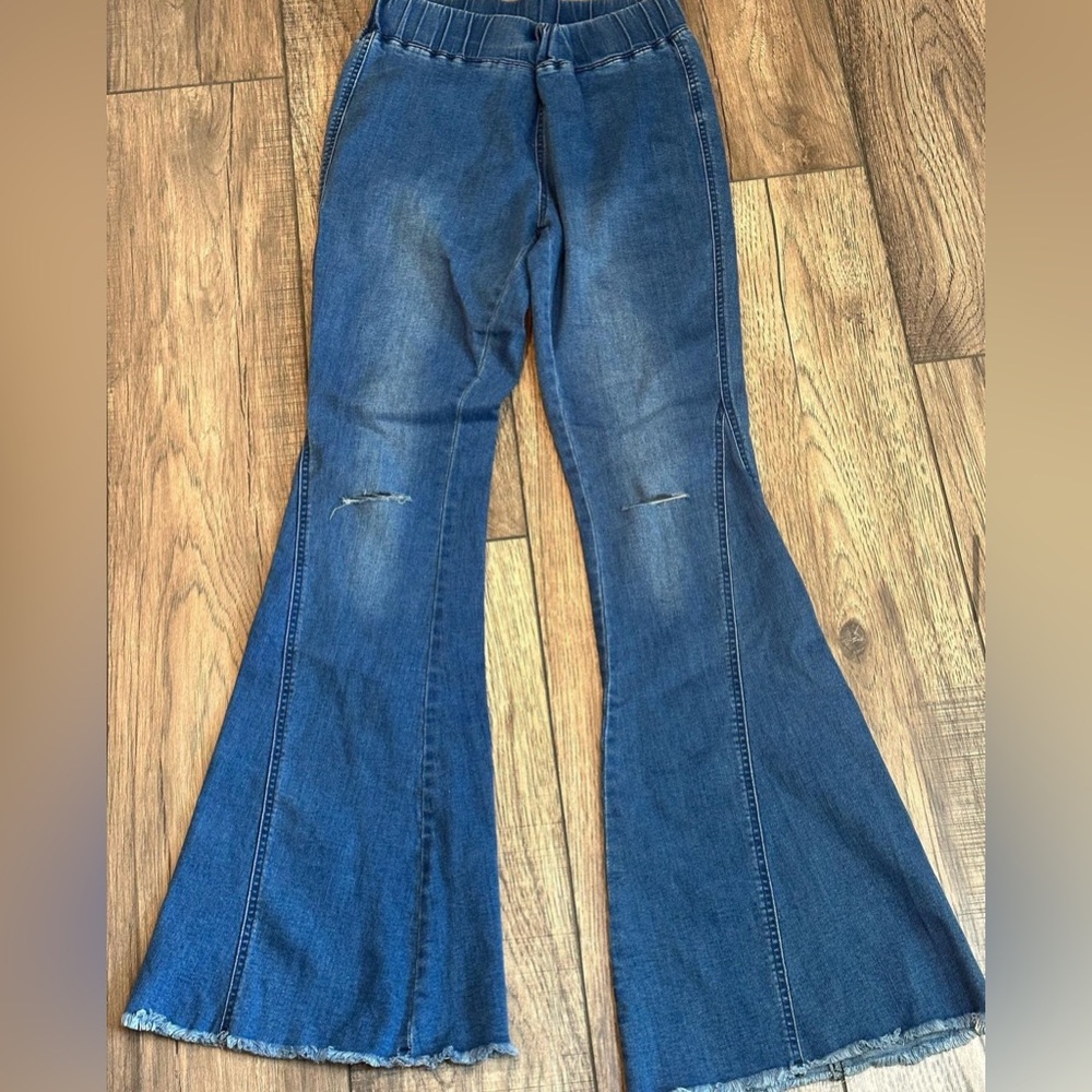 Ripped Flare Jeans